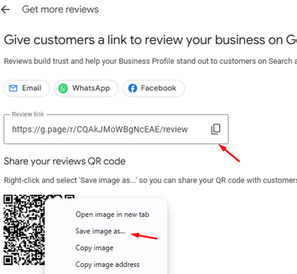Download the QR code and place it anywhere customers can easily scan